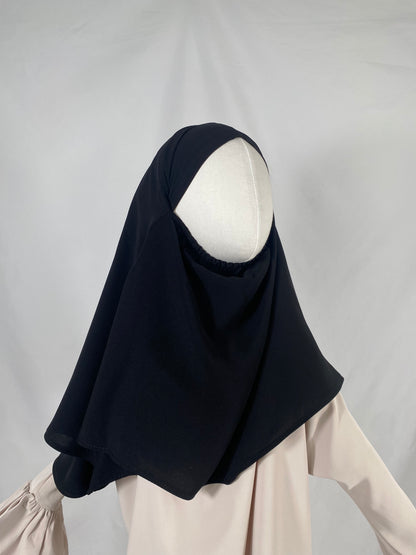 Khimar Hiyam - soie de médine NOIR