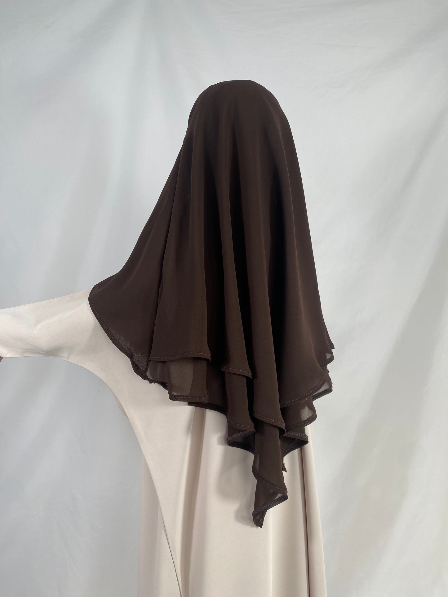 Khimar Hiyam - mousseline CHOCOLAT