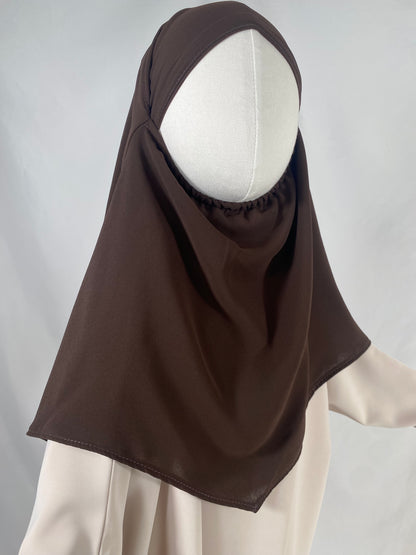 Khimar Hiyam - mousseline CHOCOLAT