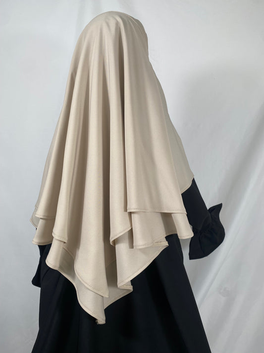 Khimar Hiyam - soie de médine BEIGE