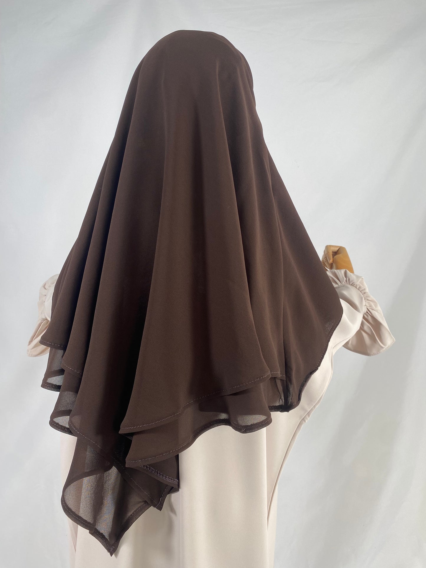 Khimar Hiyam - mousseline CHOCOLAT