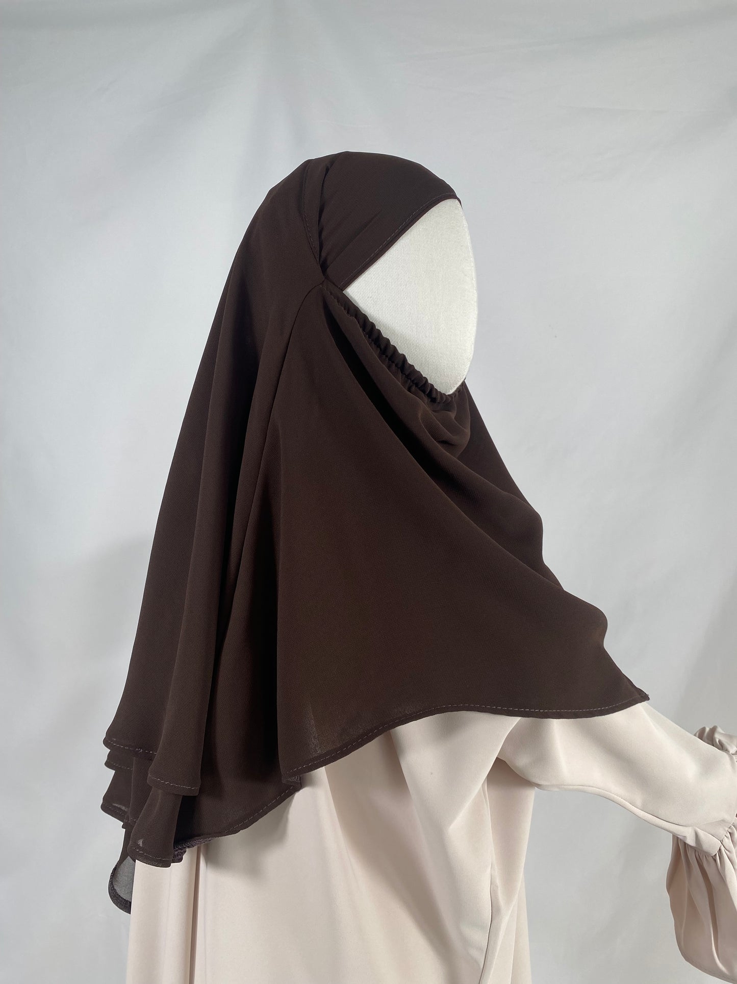 Khimar Hiyam - mousseline CHOCOLAT